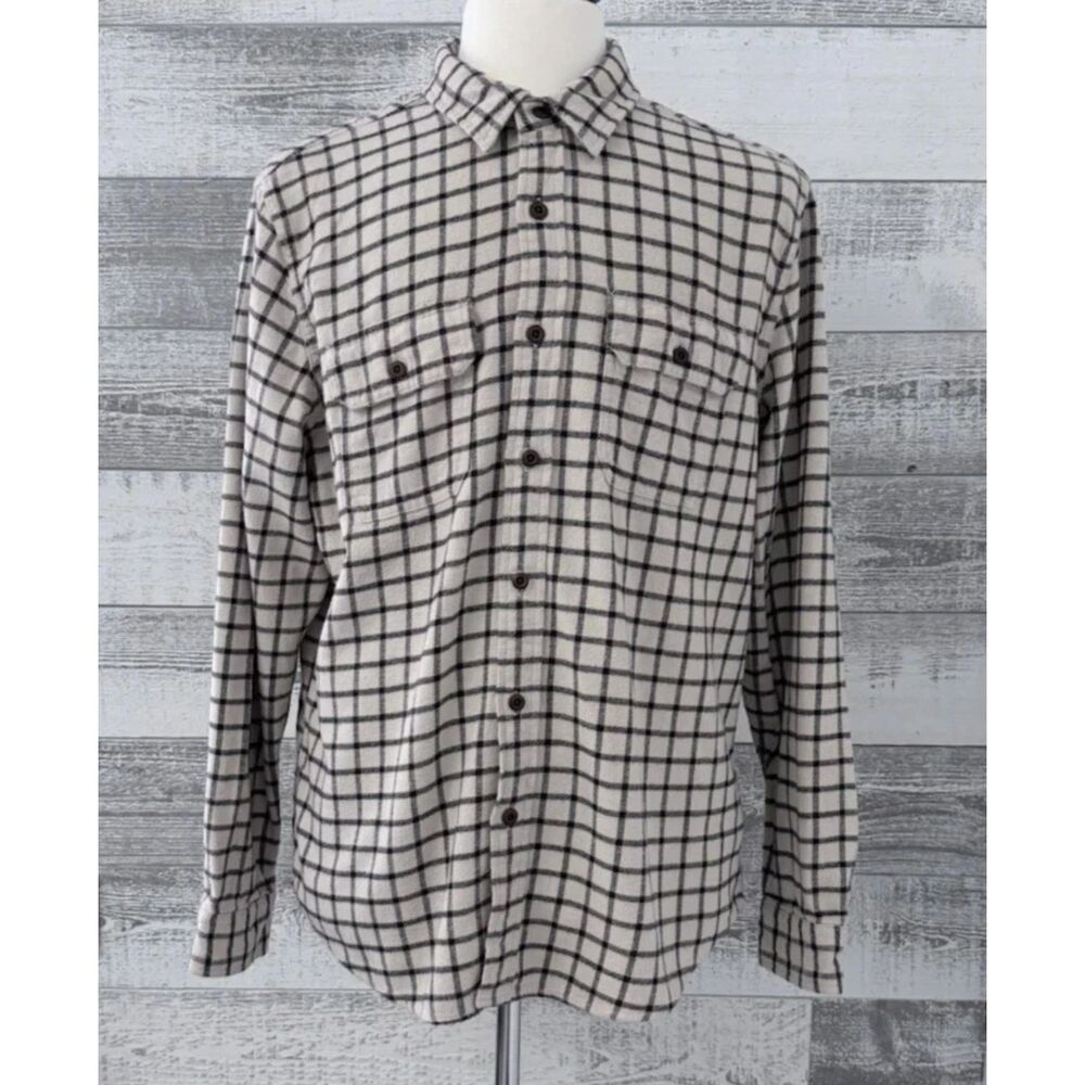 American Eagle Plaid Heavyweight Flannel Button Up Shirt Men's XL Checkered